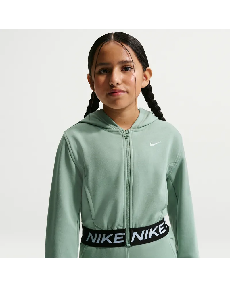 Nike Pro Fleece Dri-FIT-Kapuzenjacke (ältere Kinder) (Mädchen) - Grün Grün