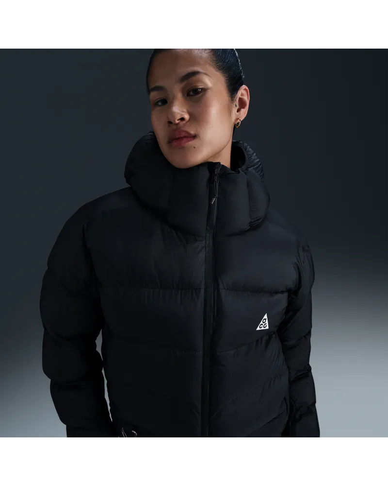 Nike ACG "Lunar Lake" PrimaLoft® Therma-FIT ADV lockere Jacke mit Kapuze (Damen) - Schwarz Schwarz