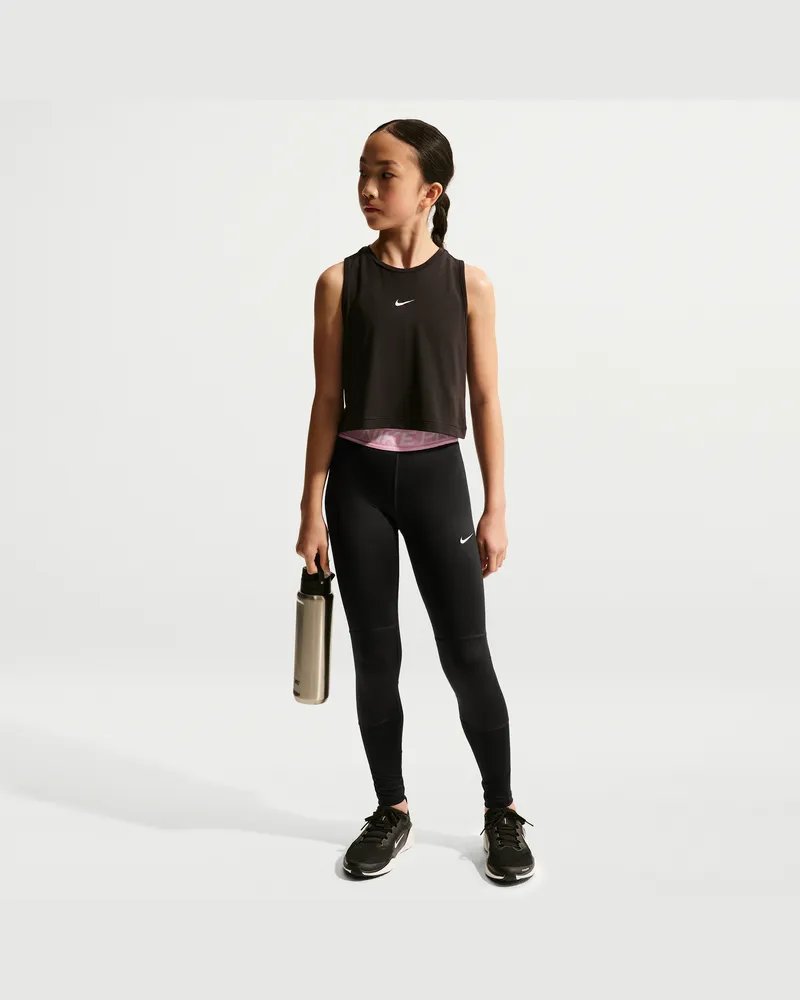 Nike Pro Dri-FIT Leggings für ältere Kinder (Mädchen) - Schwarz Schwarz