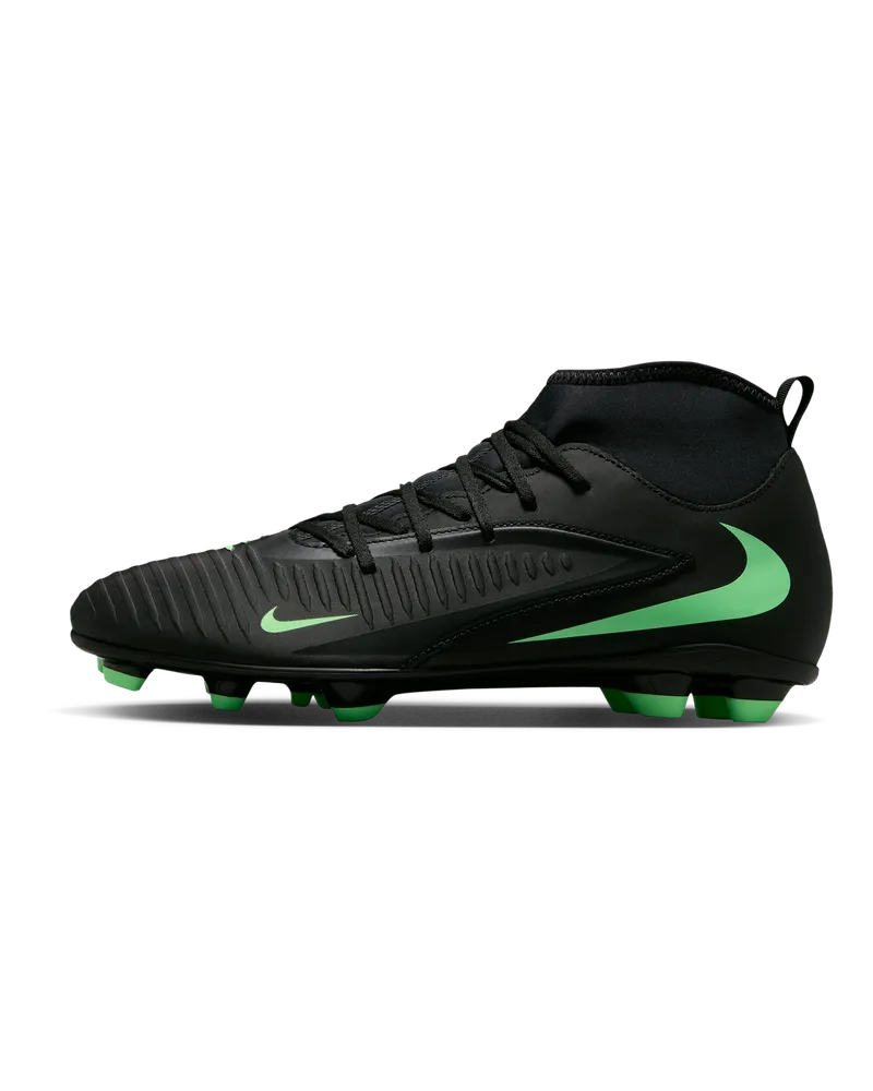 Nike Phantom 6 High Club Fußballschuh für verschiedene Böden - Schwarz Schwarz