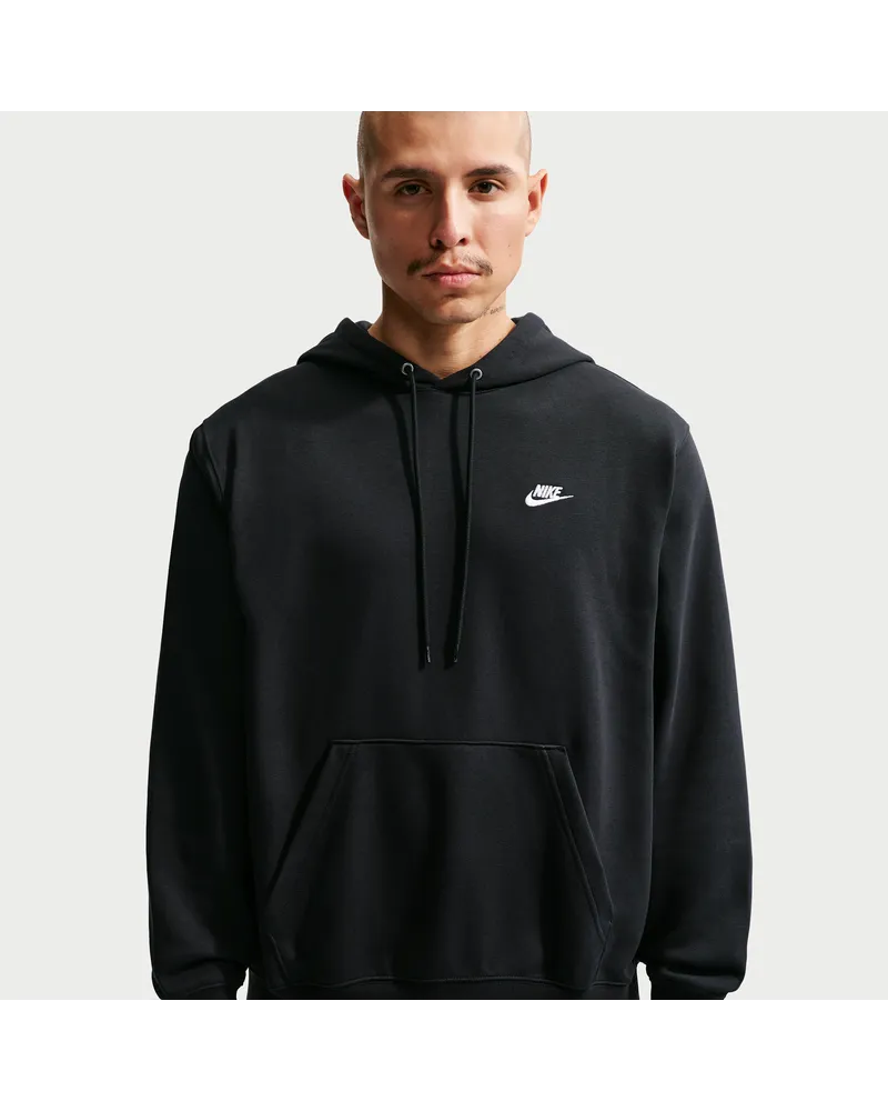 Nike Club French Terry-Hoodie (Herren) - Schwarz Schwarz