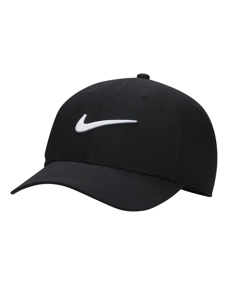 Nike Dri-FIT Club strukturierte Swoosh-Cap - Schwarz Schwarz