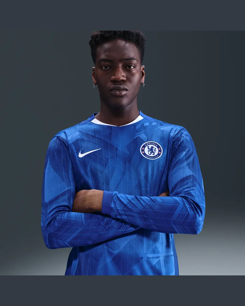 Nike FC Chelsea 2025/26 Stadium Home  Replika-Longsleeve-Fußballtrikot mit Dri-FIT-Technologie (Herren) - Blau Blau