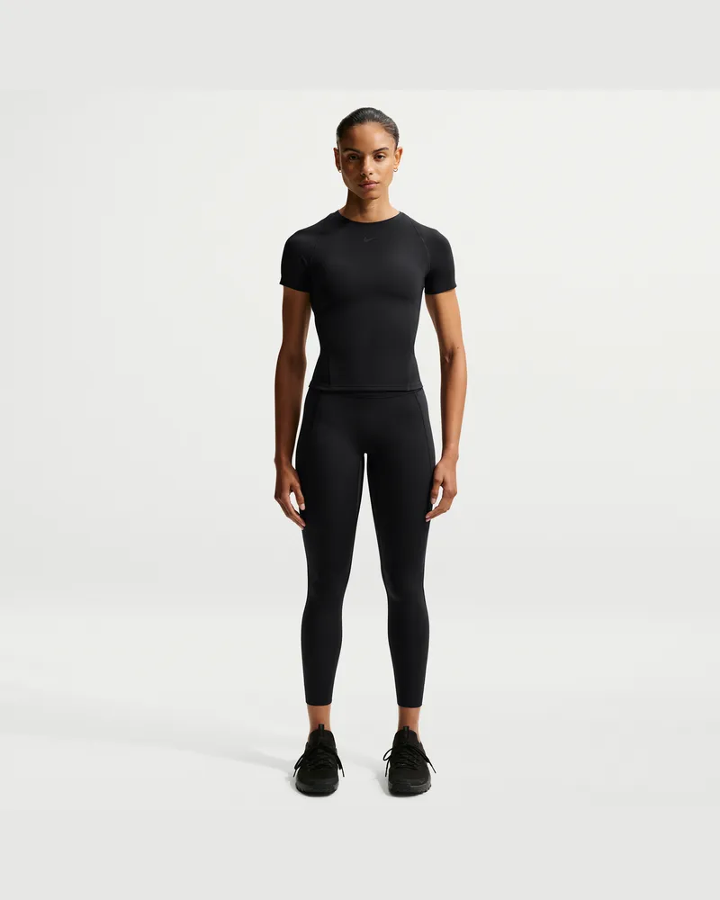 Nike Universa 7/8-Leggings mit hohem Bund und ohne Frontnaht (Damen) - Schwarz Schwarz