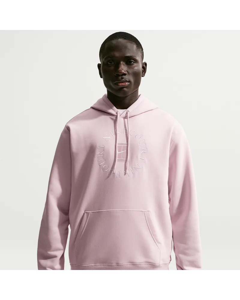Nike Court Heritage Dri-FIT Tennis-Hoodie aus French Terry (Herren) - Pink Pink