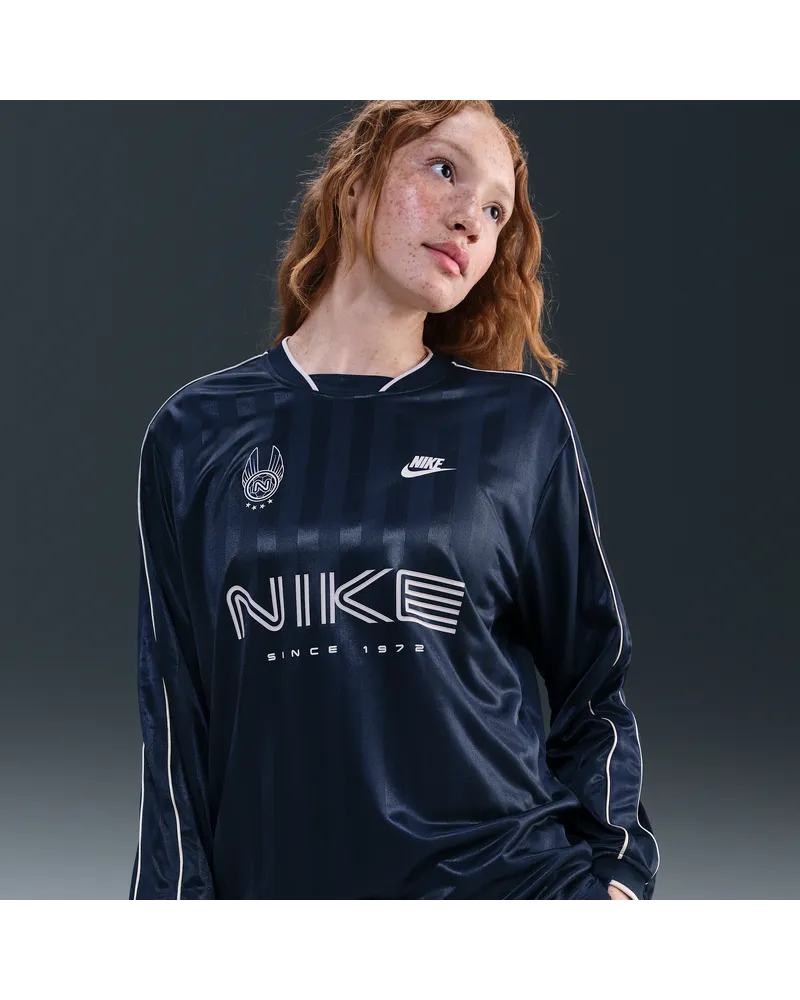 Nike Damen Longsleeve-Jersey-Oberteil - Blau Blau