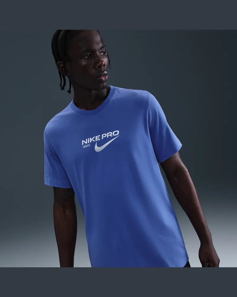 Nike Dri-FIT Trainings-T-Shirt (Herren) - Blau Blau