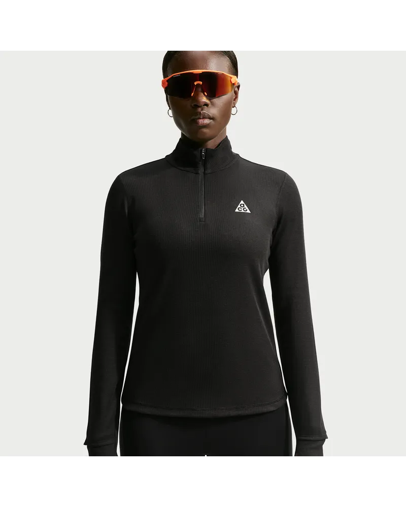Nike ACG Dri-FIT Traillaufoberteil mit Halbreißverschluss (Damen) - Schwarz Schwarz