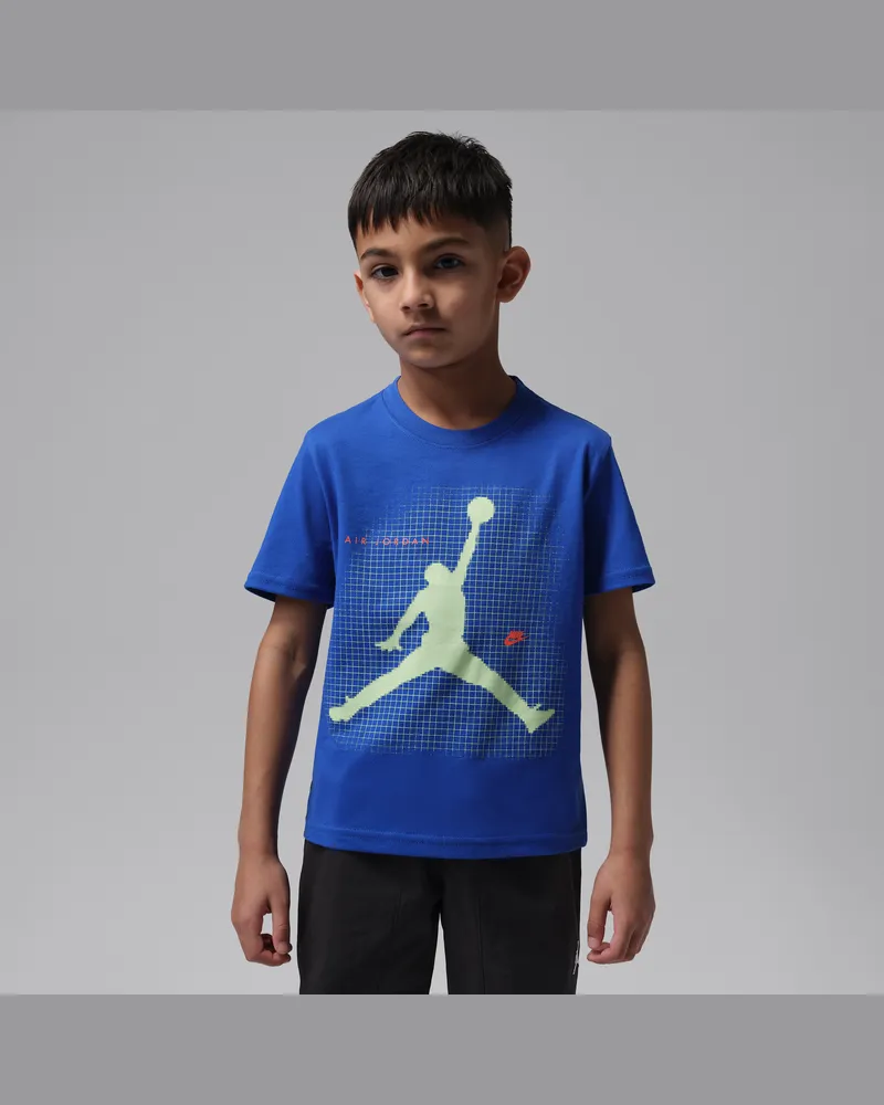 Jordan Jumpman Grid Blur T-Shirt (jüngere Kinder) - Blau Blau