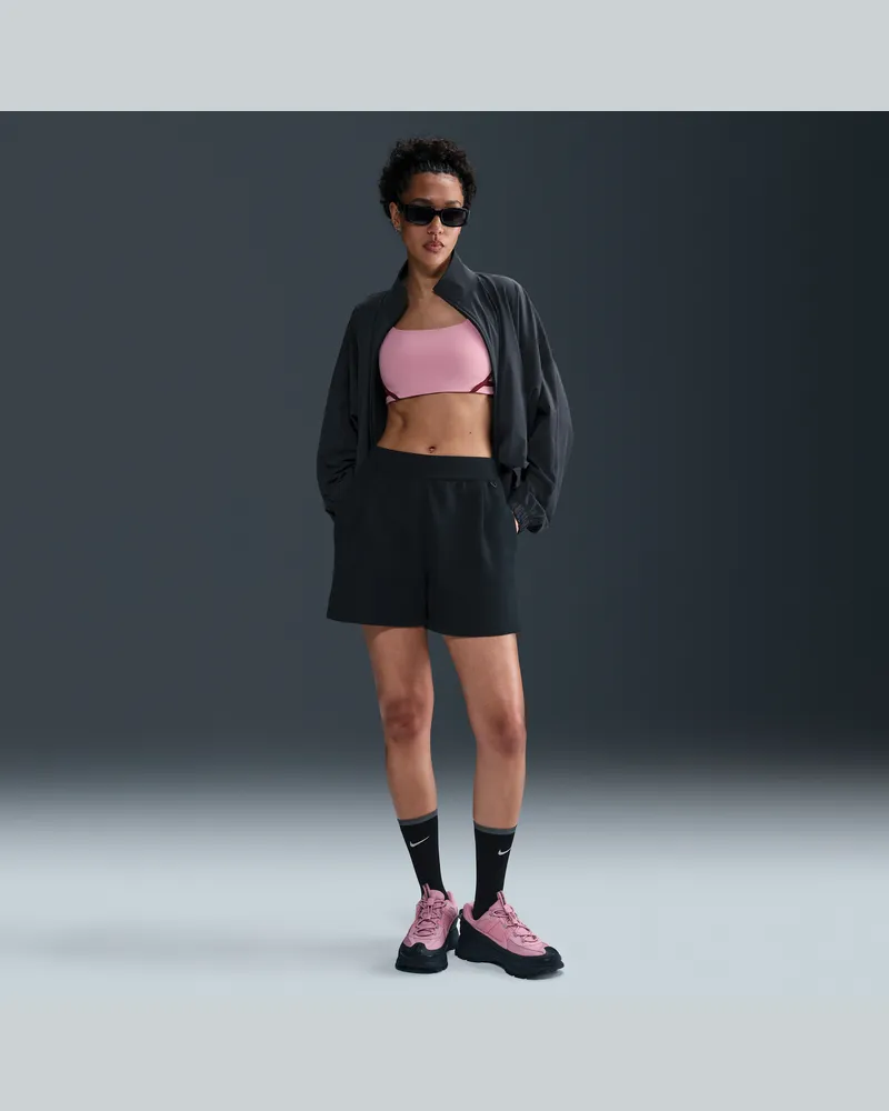 Nike 24.7 ImpossiblySoft weite Shorts mit mittelhohem Bund und Dri-FIT-Technologie (ca. 10 cm) (Damen) - Schwarz Schwarz