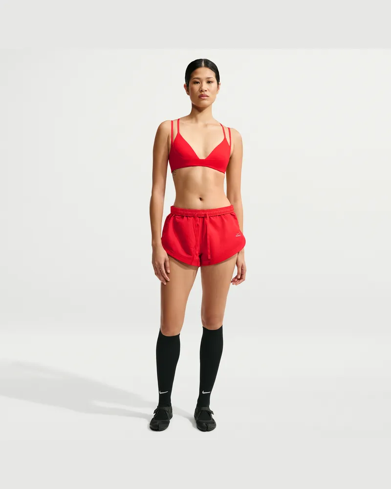 Nike SKIMS Crunchy Nylon-Shorts (Damen, ca. 6,5 cm) - Rot Rot