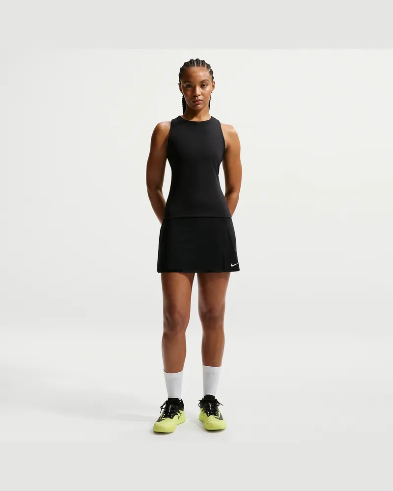 Nike Victory Dri-FIT gerade geschnittener Tennisrock (Damen) - Schwarz Schwarz