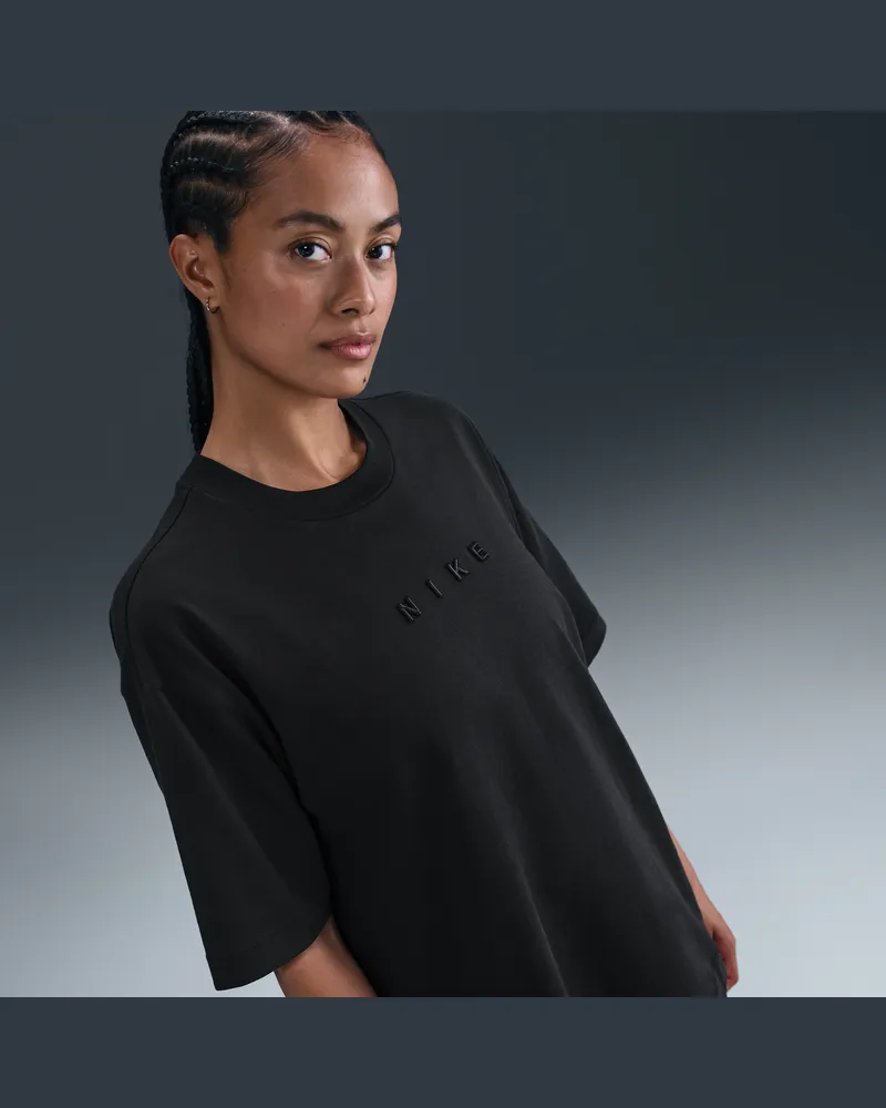 Nike Sportswear extragroßes Kurzarm-T-Shirt (Damen) - Schwarz Schwarz