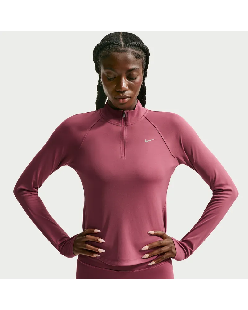 Nike Tempo Dri-FIT Lauf-Tanktop mit Viertelreißverschluss (Damen) - Rot Rot