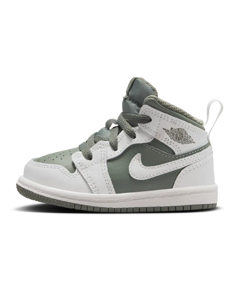 Jordan 1 Mid Schuh für Babys und Kleinkinder - Weiß Weiß