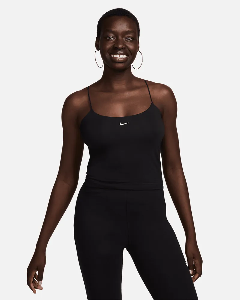 Nike Chill Knit enges Cami-Tanktop für Damen - Schwarz Schwarz