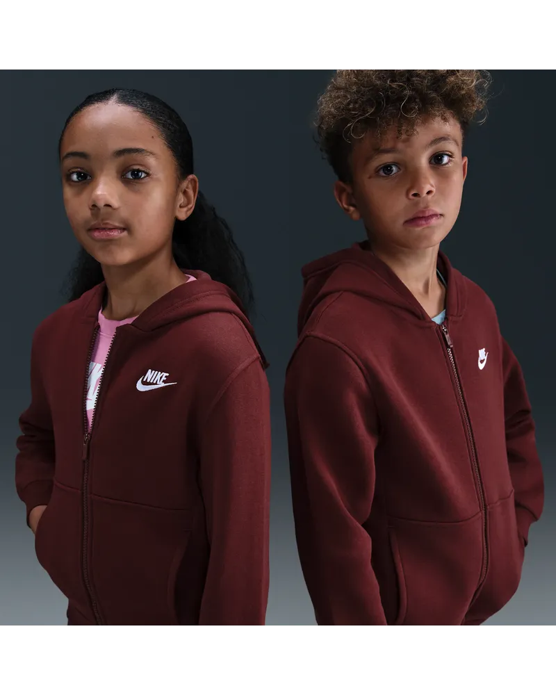 Nike Sportswear Club Fleece Kapuzenjacke für ältere Kinder - Rot Rot