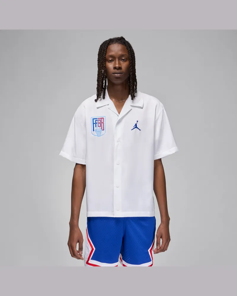 Nike Jordan Sport x Fédération Française de Basketball Warm-up-Shirt (Herren) - Weiß