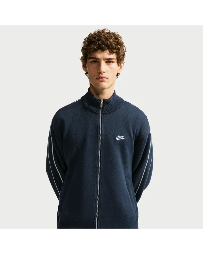 Nike Club Track-Jacket aus Strickmaterial (Herren) - Blau Blau