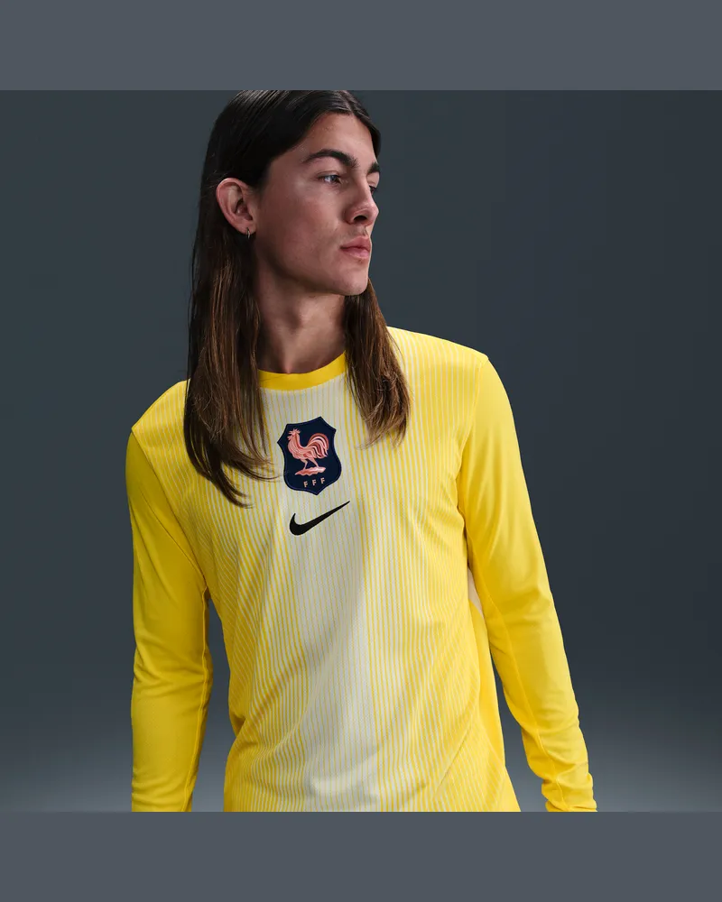 Nike FFF 2025/26 Stadium Goalkeeper  Dri-FIT langärmeliges Replika-Fußballtrikot (Herren) - Gelb Gelb