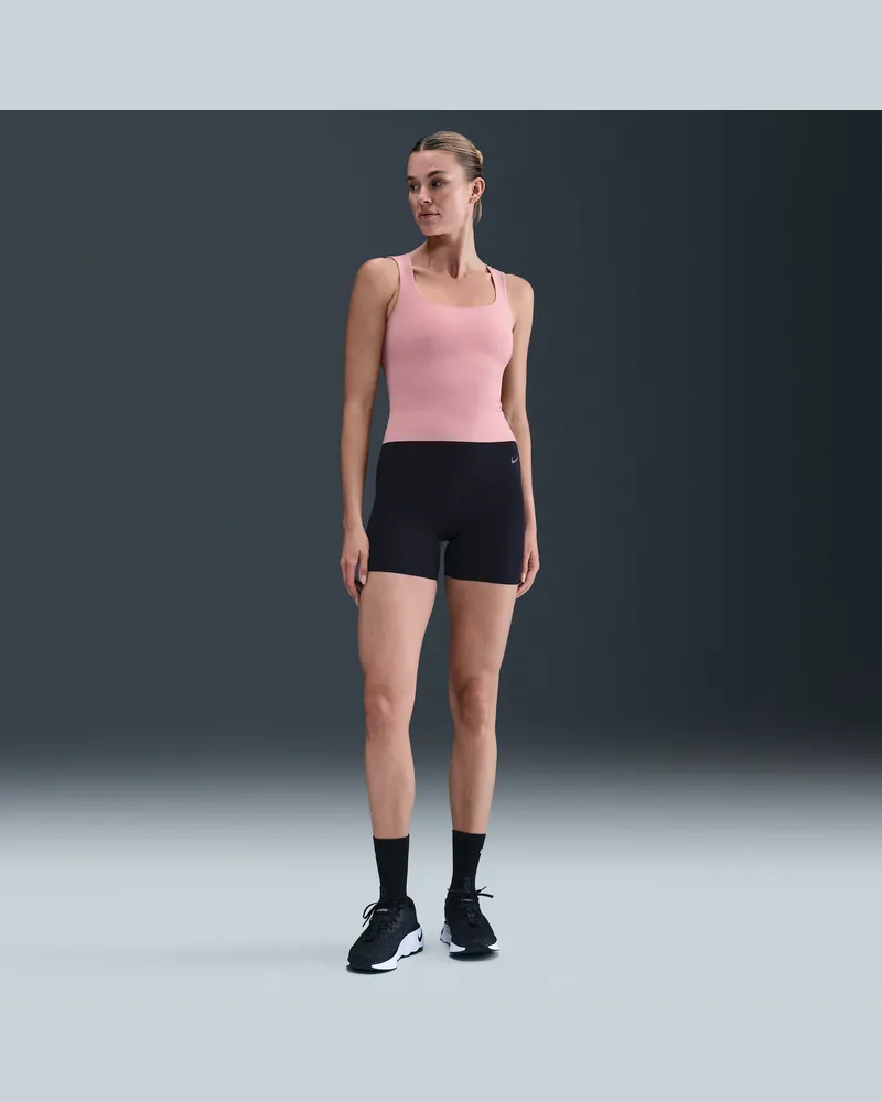 Nike Zenvy Bike Shorts mit hohem Bund (Damen, ca. 12,5 cm) - Schwarz Schwarz