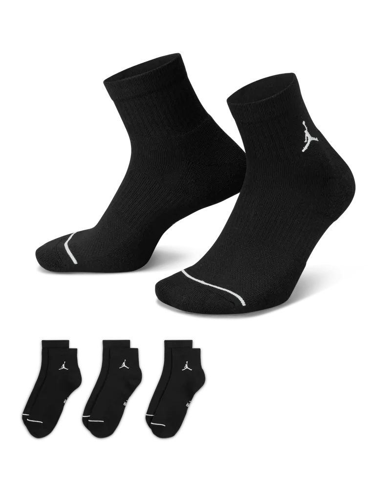 Jordan Knöchelsocken für jeden Tag (3 Paar) - Schwarz Schwarz