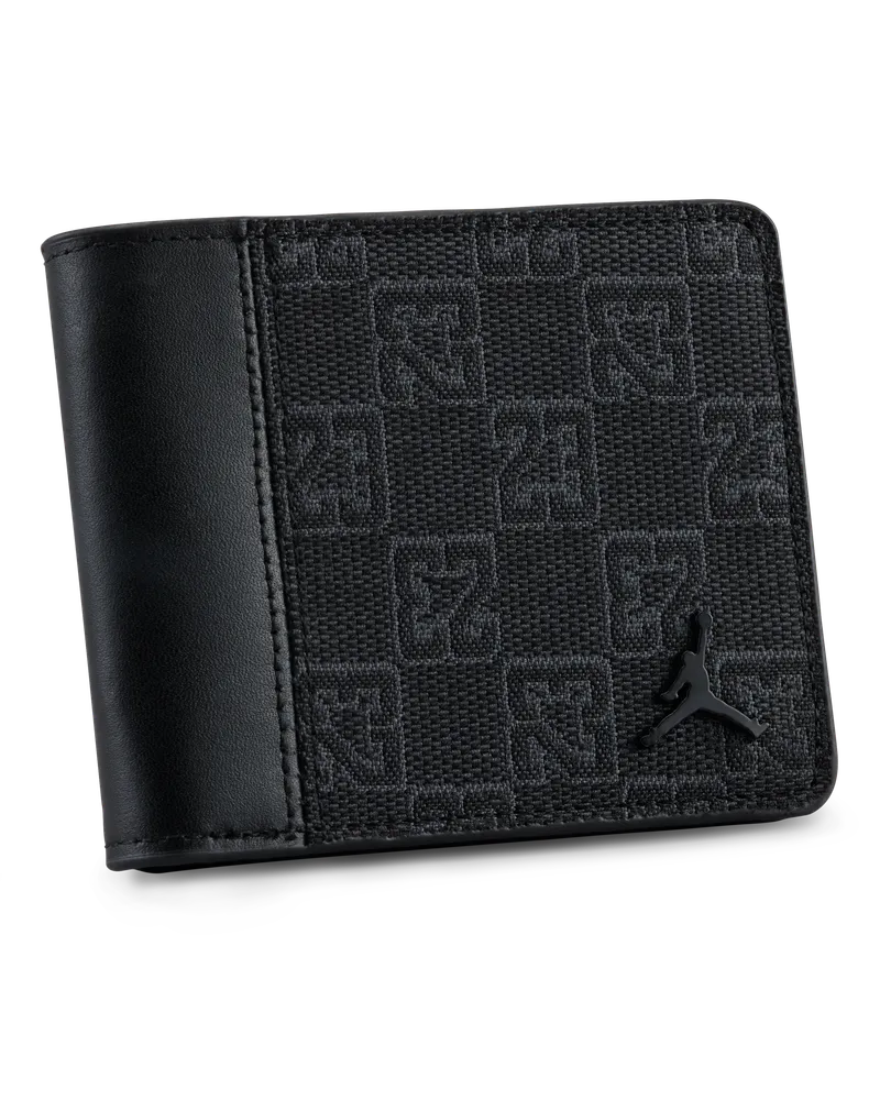 Jordan Monogram Bi-Fold-Geldbörse (Herren) - Schwarz Schwarz