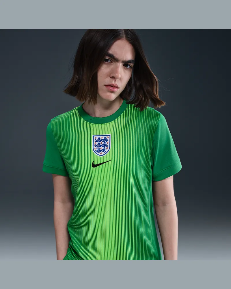 Nike England 2025/26 Stadium Goalkeeper  Dri-FIT Replika-Kurzarm-Fußballtrikot (Damen) - Grün Grün