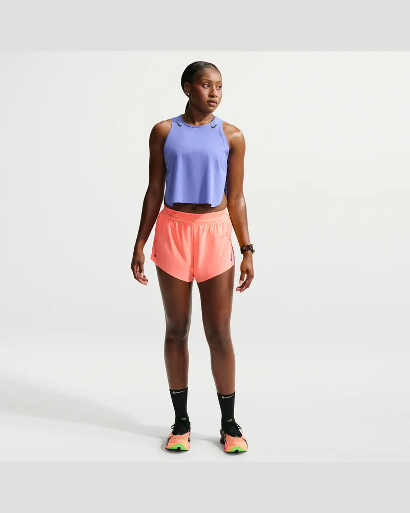 Nike AeroSwift Dri-FIT ADV Laufshorts mit mittelhohem Bund und Innenslip (Damen, ca. 7,5 cm) - Pink Pink
