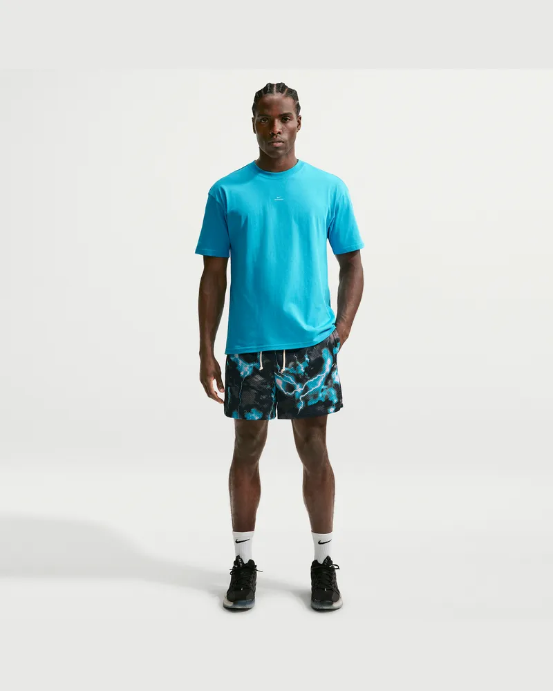 Nike Standard-Basketballshorts aus Meshmaterial mit Dri-FIT-Technologie (Herren) (ca. 13 cm) - Blau Blau