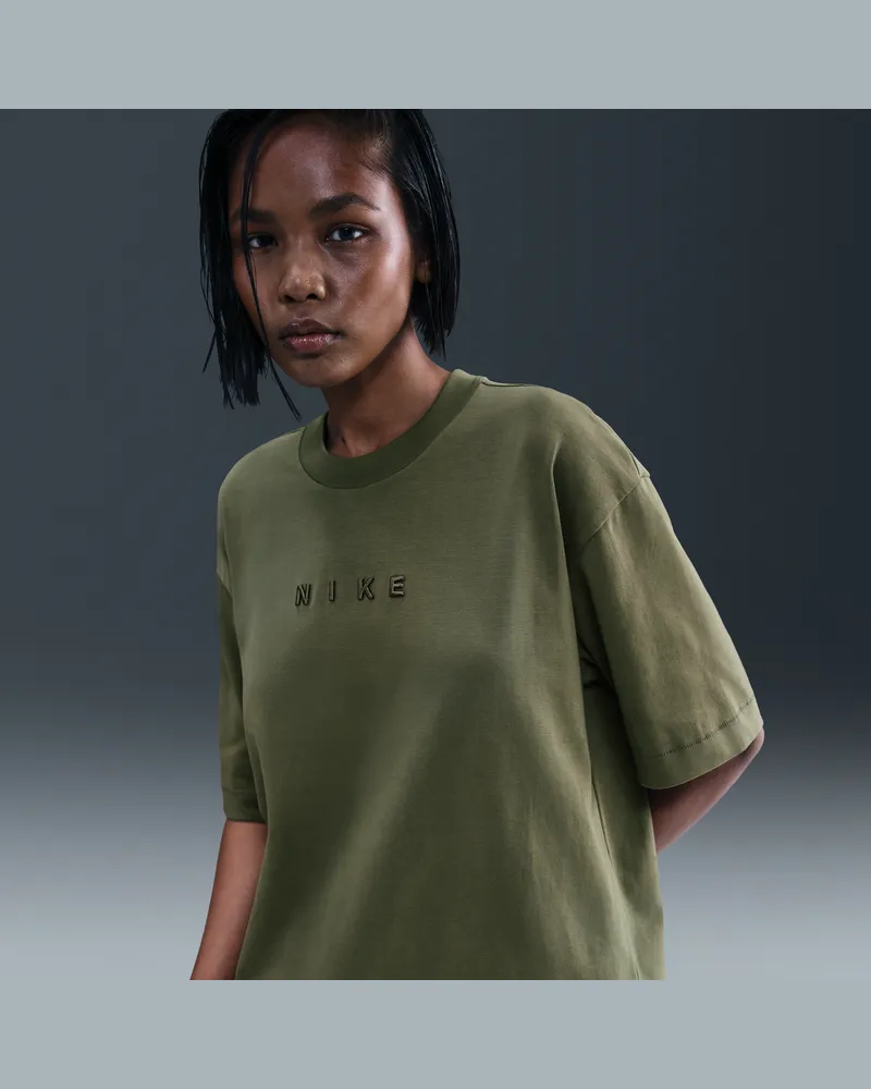 Nike Sportswear extragroßes Kurzarm-T-Shirt (Damen) - Grün Grün