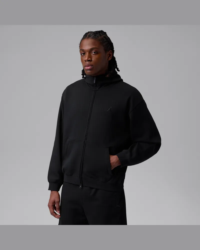 Jordan Sport Hoop Fleece Dri-FIT-Hoodie mit durchgehendem Reißverschluss (Herren) - Schwarz Schwarz