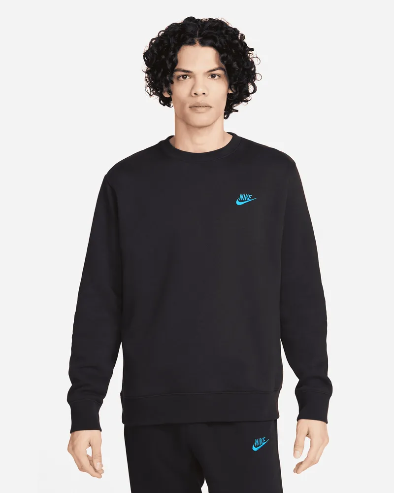 Nike Sportswear Club Fleece-Sweatshirt für Herren - Schwarz Schwarz