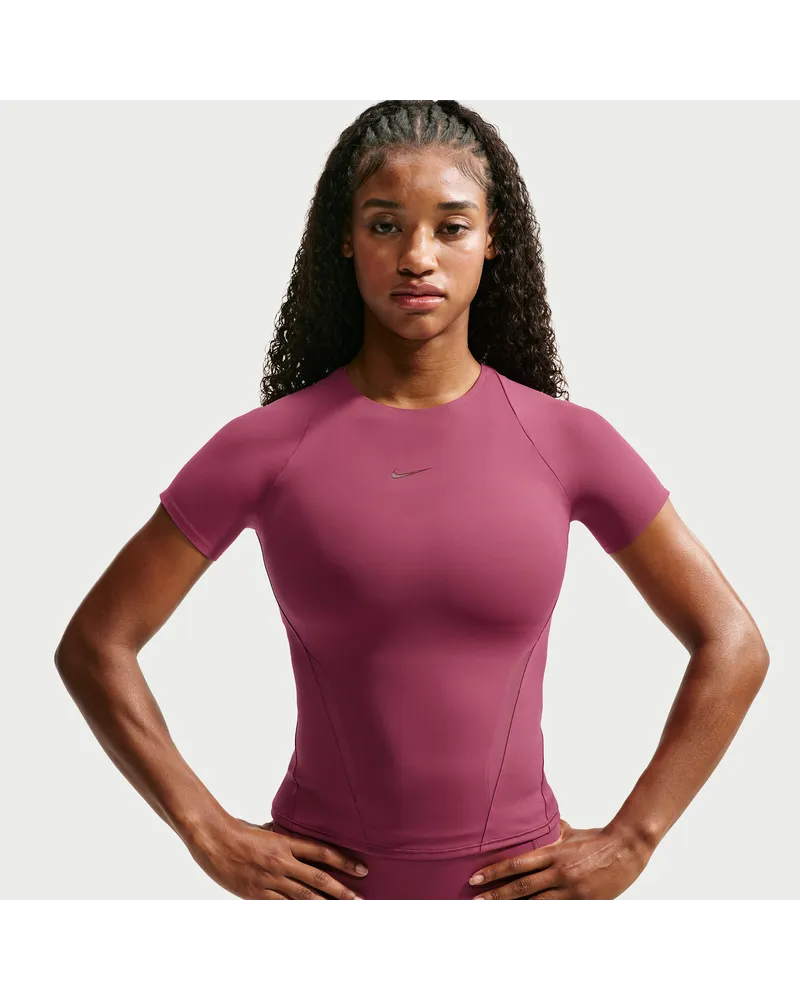 Nike Universa Mesh-Kurzarmshirt (Damen) - Rot Rot