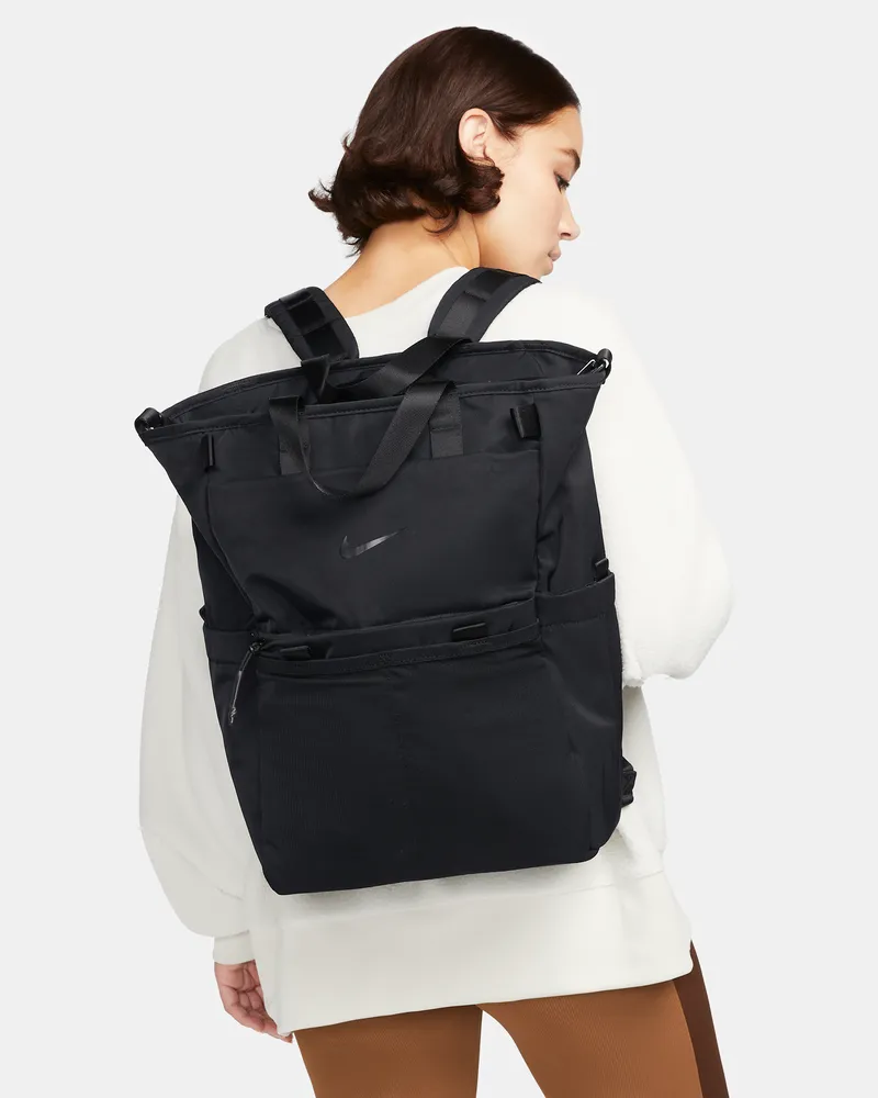 Nike M) wandelbare Windeltasche (25 l) (Mutterschaft) - Schwarz Schwarz