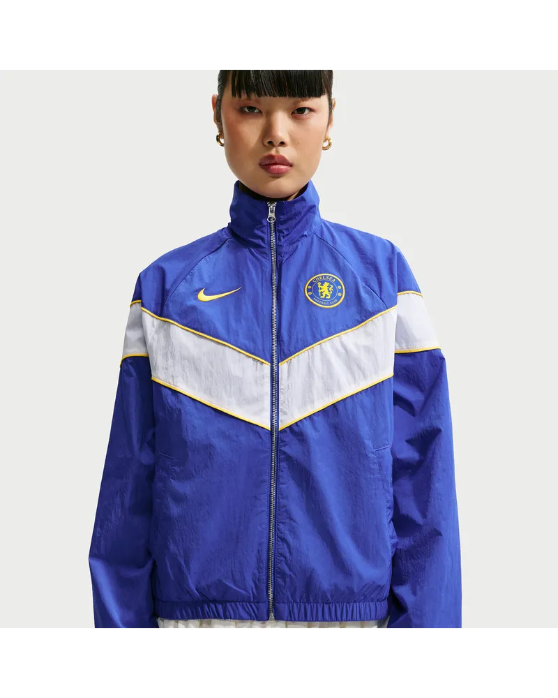 Nike FC Chelsea Windrunner  Football Webjacke mit UV-Schutz (Damen) - Blau Blau