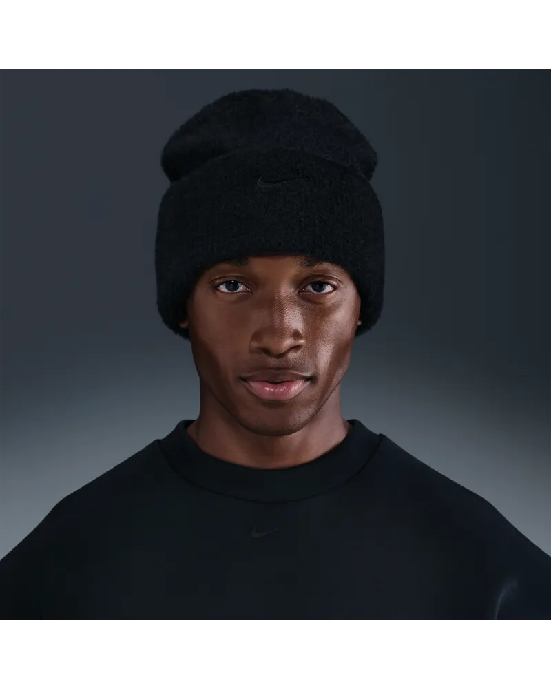 Nike Peak bequeme Beanie - Schwarz Schwarz