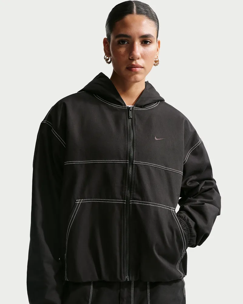 Nike Oversize-Arbeitsjacke (Damen) - Schwarz Schwarz
