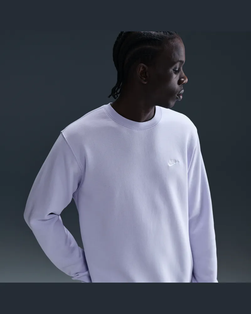 Nike Club Fleece-Rundhalsshirt (Herren) - Lila Lila