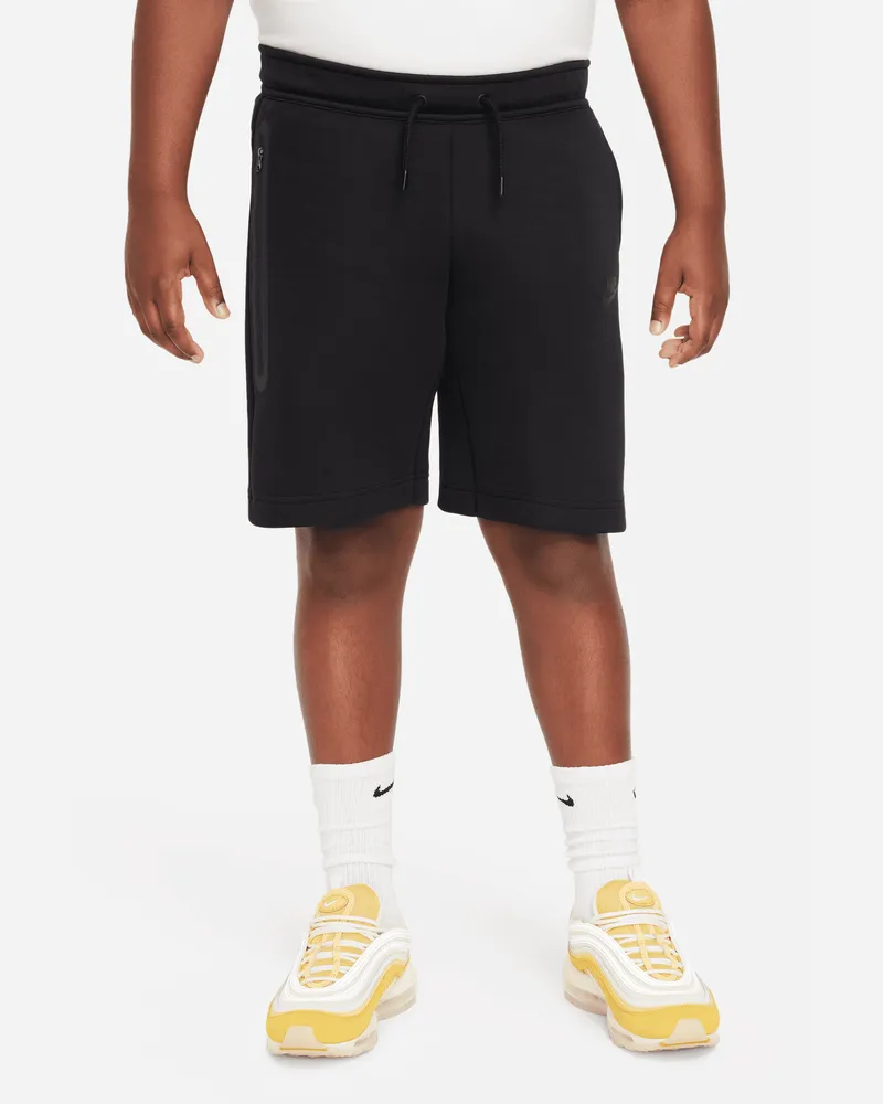 Nike Tech Fleece Shorts für ältere Kinder (Jungen) (erweiterte Größe) - Schwarz Schwarz