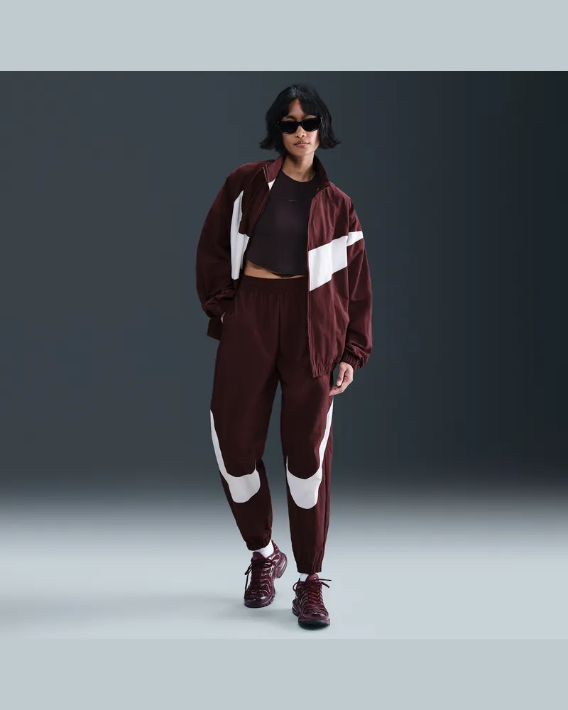 Nike Jogginghose mit mittelhohem Bund (Damen) - Rot Rot