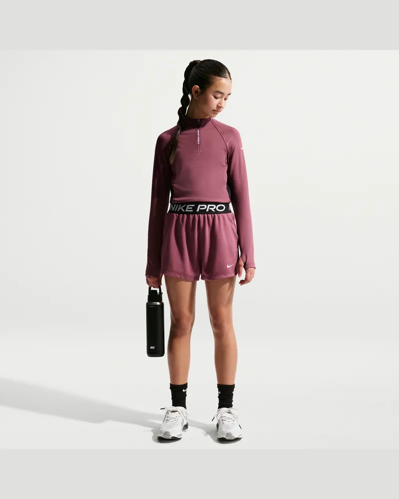Nike Pro Fleece Dri-FIT-Shorts (ältere Kinder, Mädchen) - Rot Rot