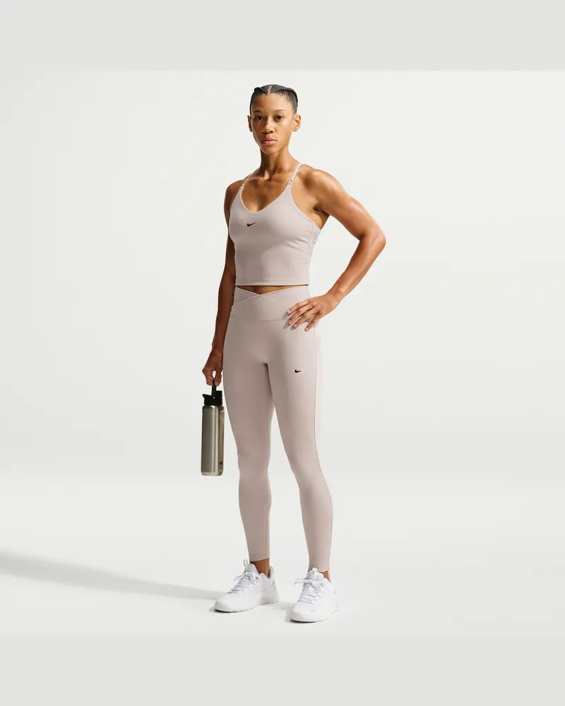 Nike One Leggings in voller Länge mit hohem Bund für Damen - Braun Braun