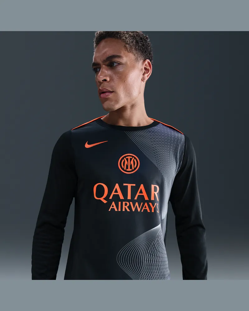 Nike Inter Mailand Academy Pro Third  Dri-FIT Total 90 Pre-Match Longsleeve-Fußballoberteil (Herren) - Schwarz Schwarz
