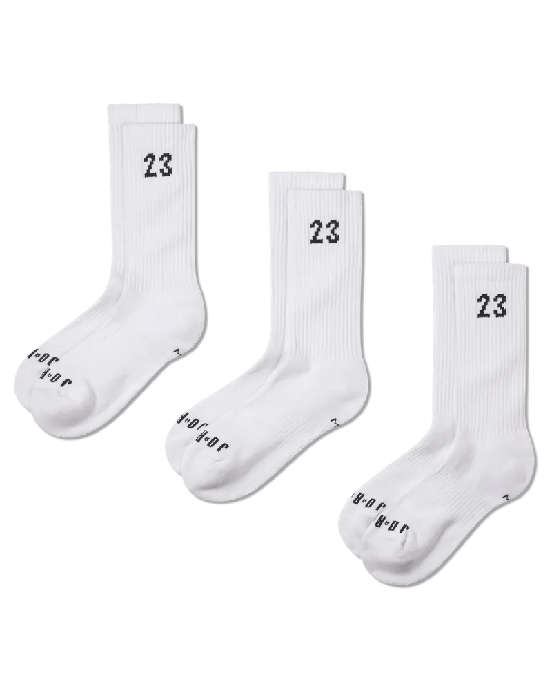 Jordan Essentials Crew-Socken (3 Paar) - Weiß Weiß