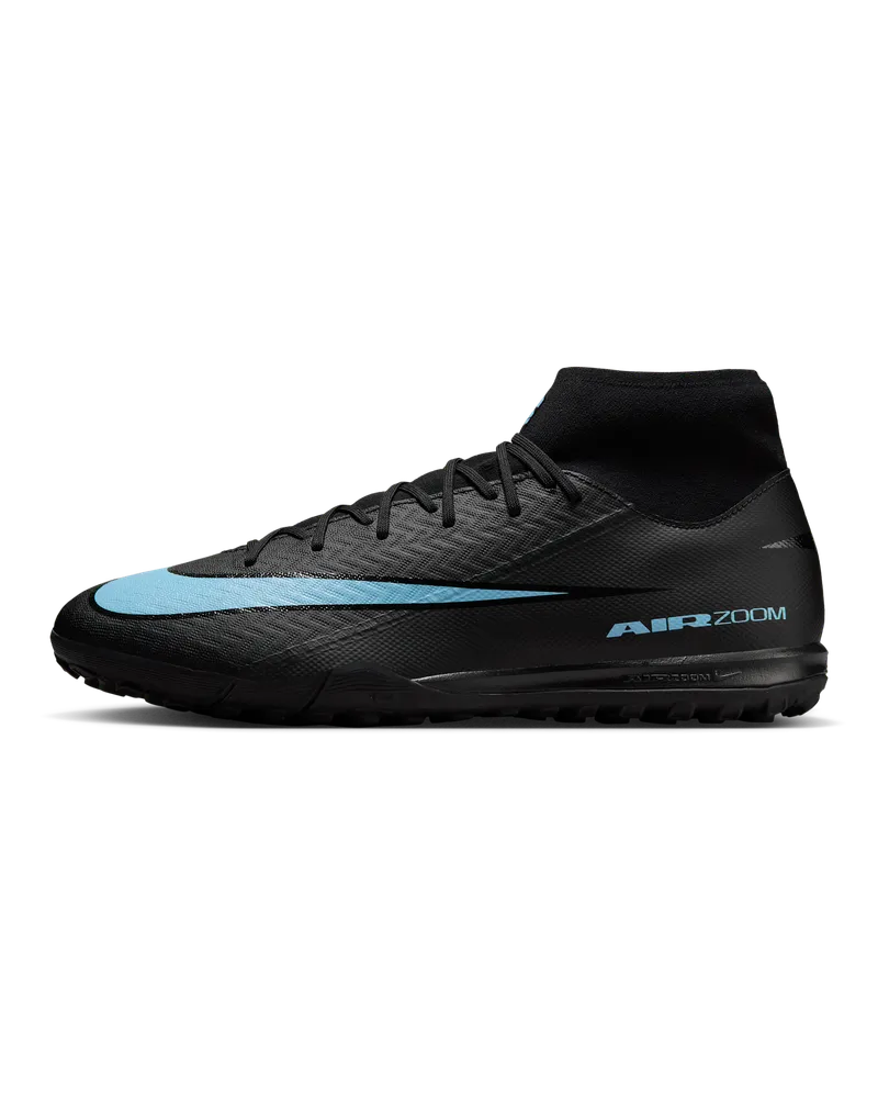 Nike Mercurial Superfly 10 Academy TF High-Top Fußballschuhe - Schwarz Schwarz