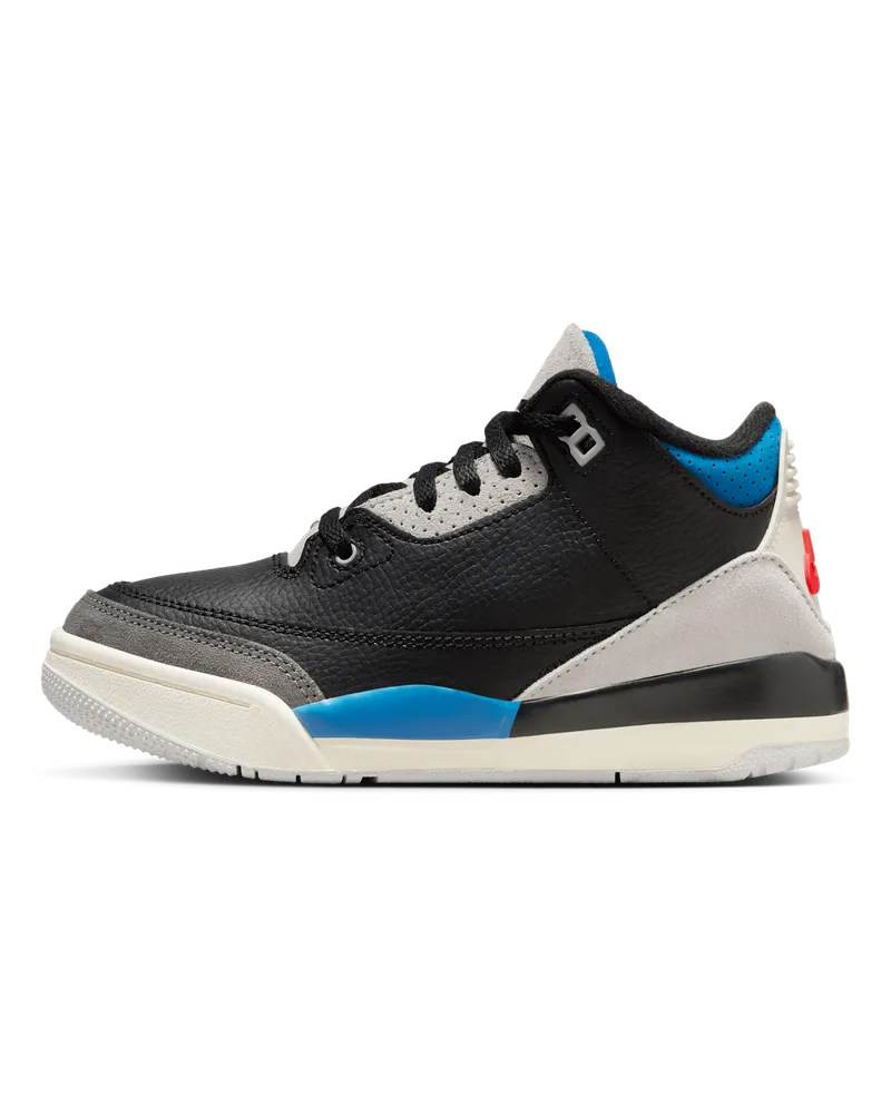 Jordan 3 Retro "Rare Air" Schuh (jüngere Kinder) - Schwarz Schwarz