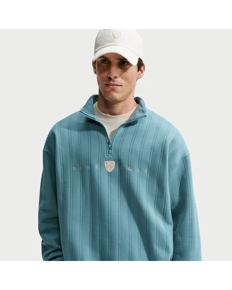 Nike Fairway Fresh Therma-FIT Oversize-Golfoberteil mit Halbreißverschluss für Herren - Blau Blau
