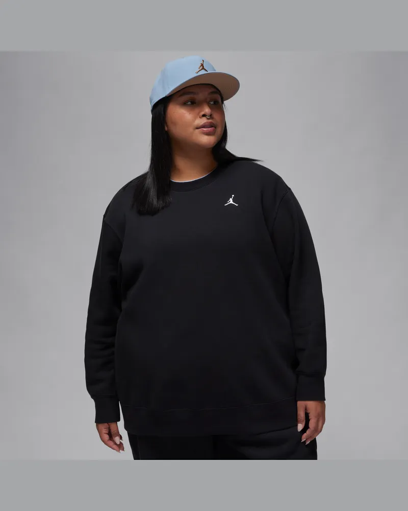 Nike Jordan Brooklyn Fleece Sweatshirt mit Stehkragen für Damen (große Größen) - Schwarz Schwarz