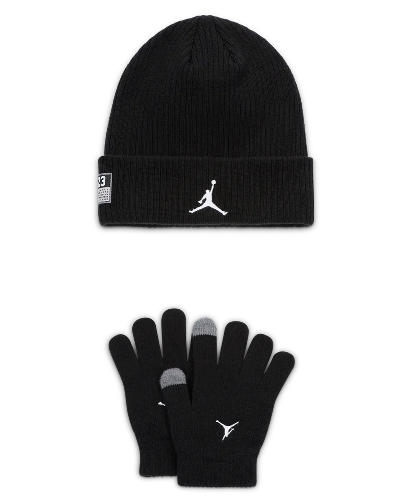 Jordan 2-teiliges 23 Jersey Beanie-Set für ältere Kinder - Schwarz Schwarz